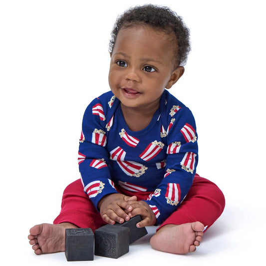 4-Piece Baby Best Popcorn Day Onesies® Bodysuits