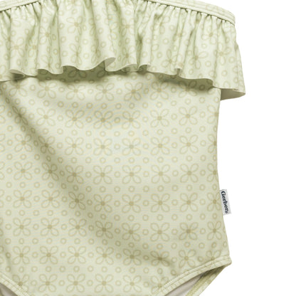 1-Pc Eyelet Floral Print UPF 50+ Swimsuit
