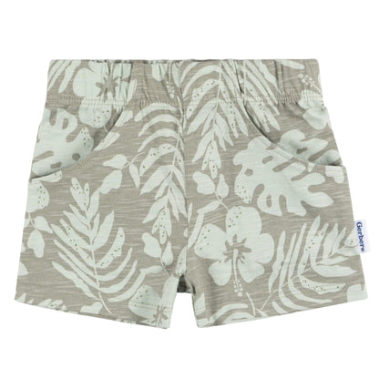 2-Piece Tropical Leaves T-Shirt and Shorts Set