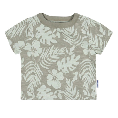 2-Piece Tropical Leaves T-Shirt and Shorts Set