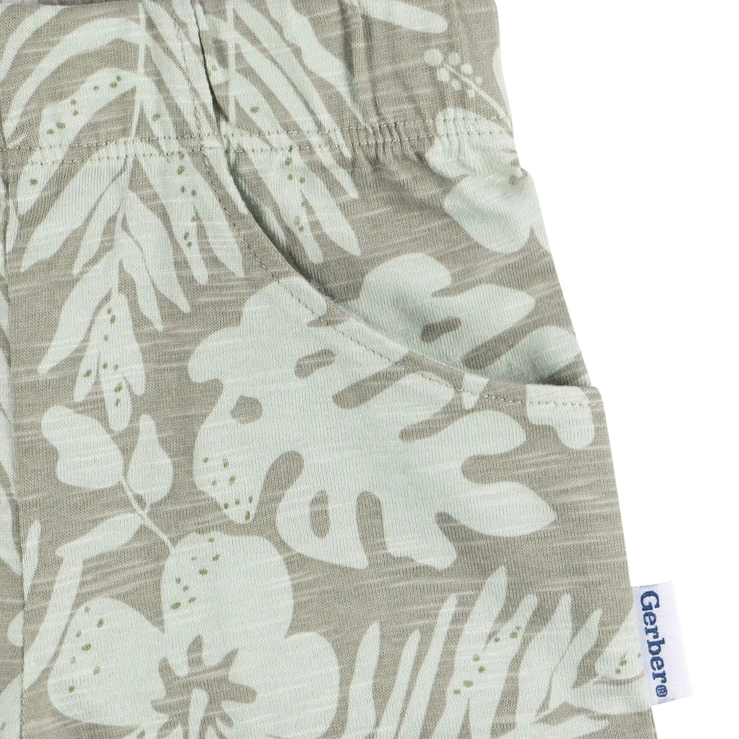 2-Piece Tropical Leaves T-Shirt and Shorts Set