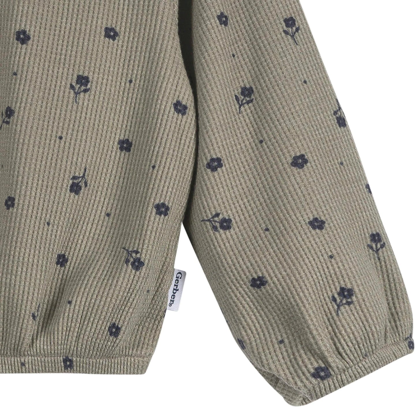 2-Pcs Green Floral Top and Legging Set