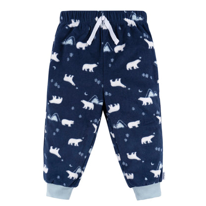 2-Piece Boys Polar Bears Fleece Pajamas