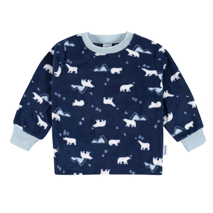 2-Piece Boys Polar Bears Fleece Pajamas