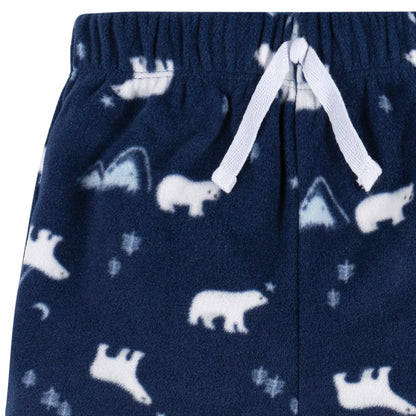 2-Piece Boys Polar Bears Fleece Pajamas