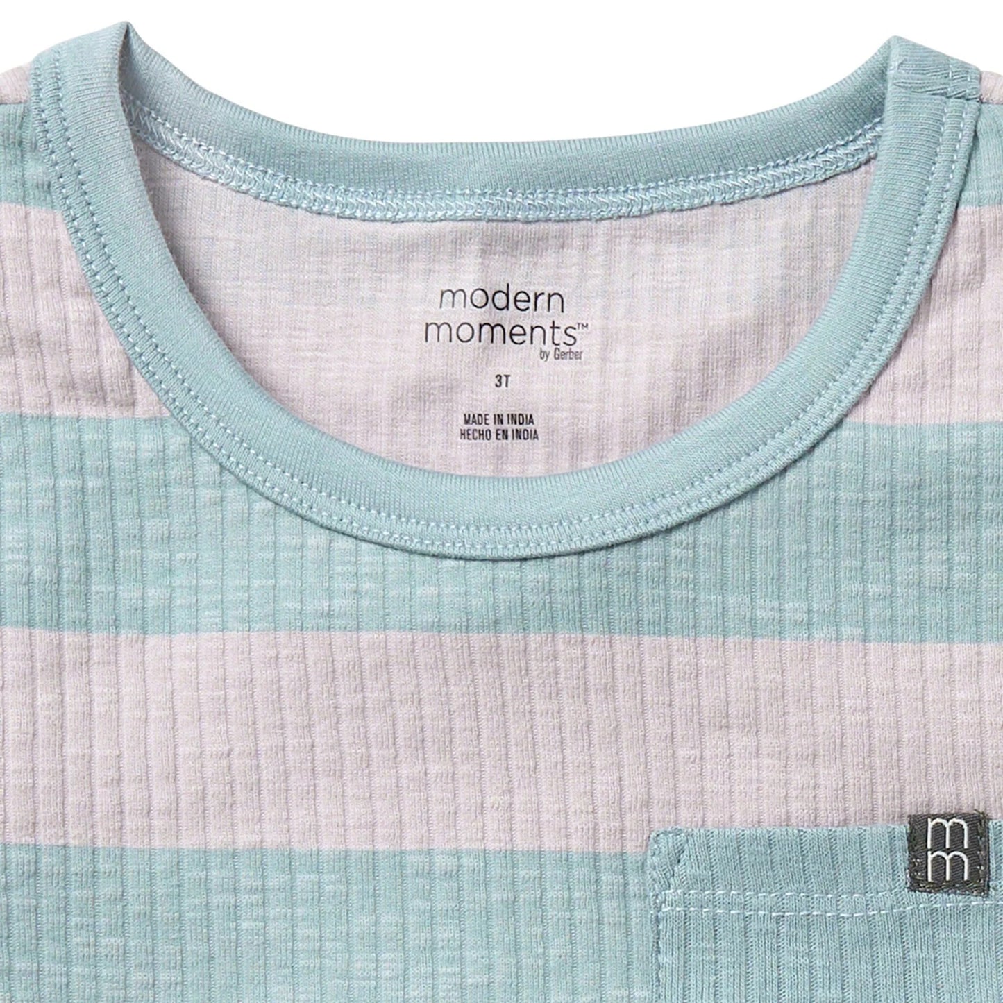 Boys Medium Teal Stripe Tank Top