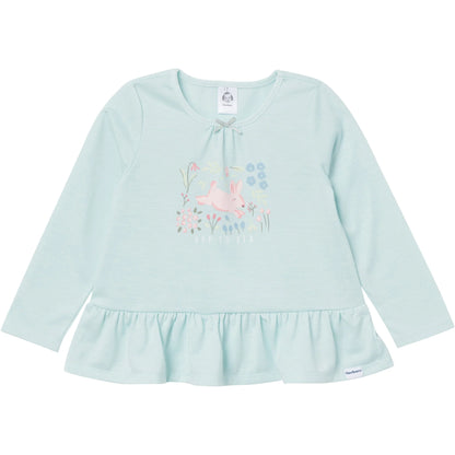 2-Piece Toddler Girls Bunny Peplum Pajama Set