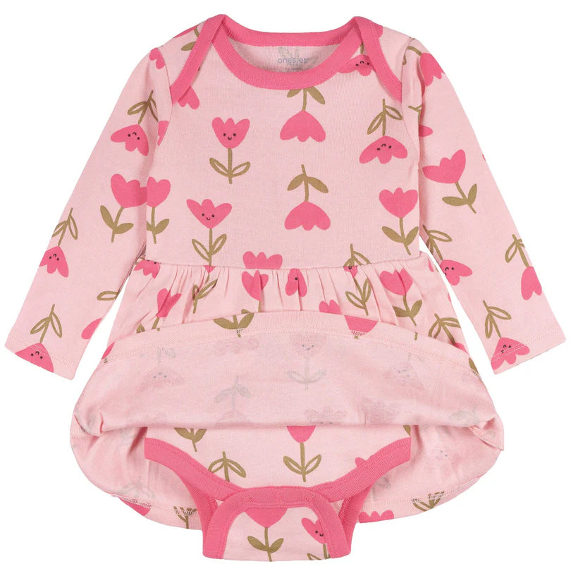 Baby Girls Tulips Lap Shoulder Dress